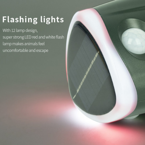 SJZ026 Répulsif pour animaux d'extérieur à énergie solaire ultrasonique à 360 degrés SH3150406-08