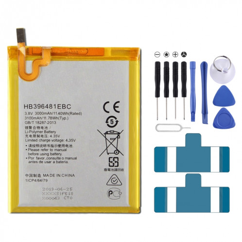 Remplacement de batterie Li-polymère HB396481ECW pour Huawei MaiMang 4 / G8 / G7 Plus / D199 / Honor 5A / Honor 5X, Canada sont disponibles SH17031978-04