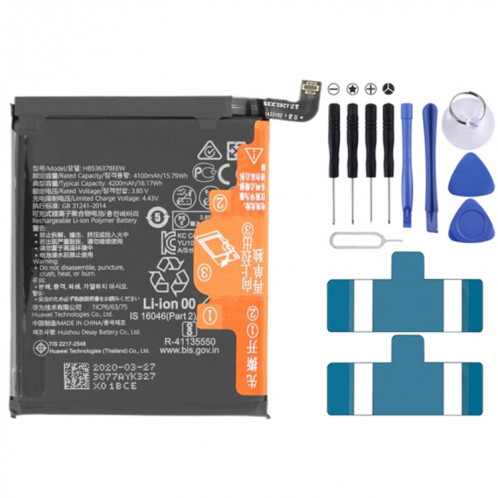 Remplacement de batterie Li-polymère HB536378EEW pour Huawei P40 Pro, Remarque importante : pour les batteries au lithium, seuls des moyens d'expédition sécurisés vers l'Union européenne (27 pays), le Royaume-Uni, SH17101224-04