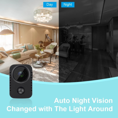 Caméra de surveillance de vision nocturne infrarouge HD 1080P (noir) SH301A225-08