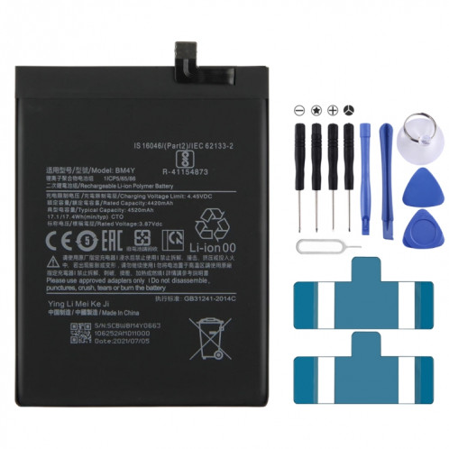 Remplacement de la batterie Li-polymère BM4Y 4520 mAh pour Xiaomi Redmi K40 / Redi mK40 Pro / Poco F3 / Mi 11i / Mi 11X, États-Unis, Canada sont disponibles SH69121894-04