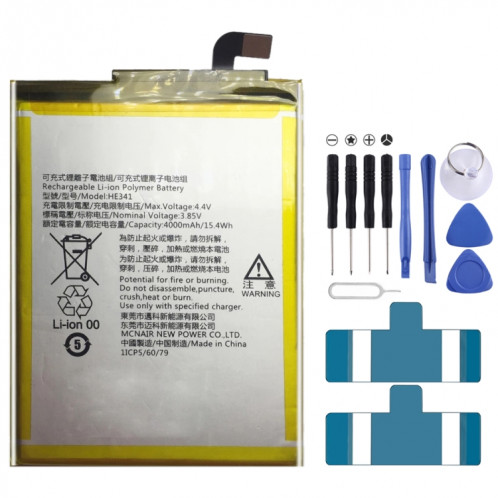 Remplacement de la batterie Li-polymère HE341 4000 mAh pour Nokia 2.1, Remarque importante : pour les batteries au lithium, seuls des moyens d'expédition sécurisés vers l'Union européenne (27 pays), le Royaume-Uni, SH8705980-04