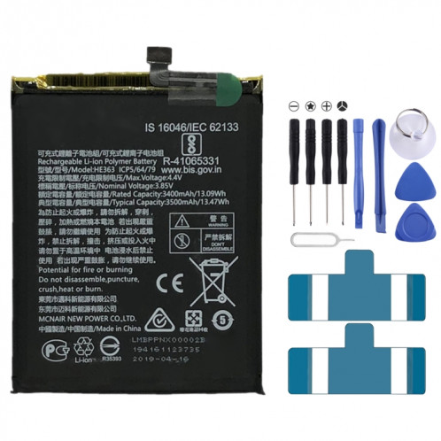 Remplacement de la batterie Li-Polymère HE363 3500 mAh pour Nokia 8.1 / X7 SH87081666-03