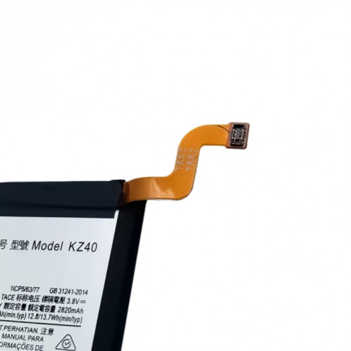 Remplacement de batterie Li-polymère KZ40 3600 mAh pour Motorola Moto Z4, Remarque importante : pour les batteries au lithium, seuls des moyens d'expédition sécurisés vers l'Union européenne (27 pays), le SH8725494-04