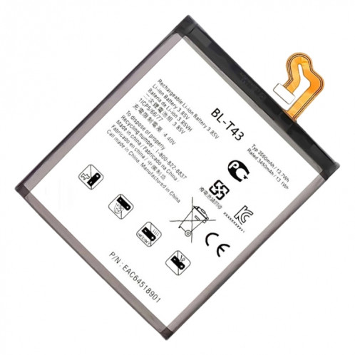 Remplacement de la batterie Li-polymère BL-T43 3550 mAh pour LG G8S ThinQ, Remarque importante : pour les batteries au lithium, seuls des moyens d'expédition sécurisés vers l'Union européenne (27 pays), le SH8733902-04
