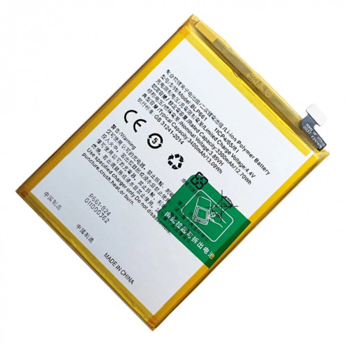 Remplacement de la batterie Li-polymère BLP661 3400 mAh pour OPPO A3 / F7, Remarque importante : pour les batteries au lithium, seuls des moyens d'expédition sécurisés vers l'Union européenne (27 pays), le SH88161912-04