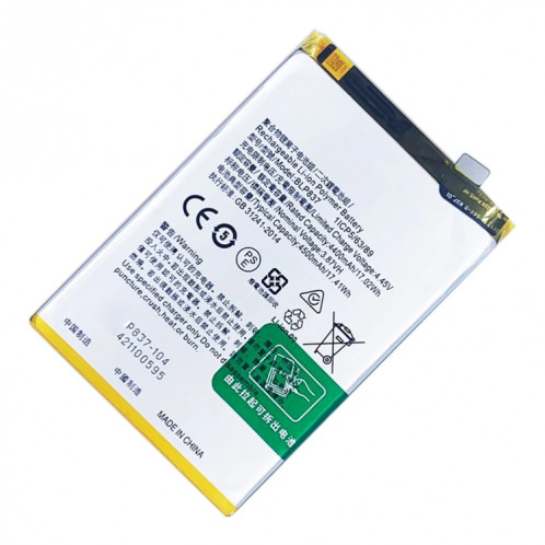 Remplacement de la batterie Li-polymère BLP837 4500 mAh pour Realme 8 Pro, Remarque importante : pour les batteries au lithium, seuls des moyens d'expédition sécurisés vers l'Union européenne (27 pays), le SH88661197-04