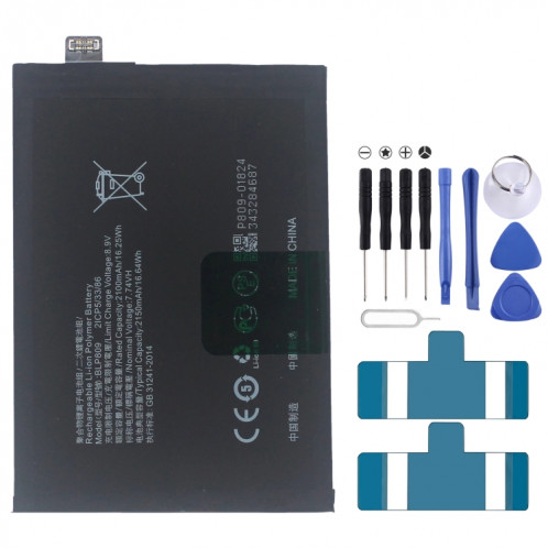 Remplacement de la batterie Li-polymère BLP809 4300 mAh pour Realme Q2 Pro, Remarque importante : pour les batteries au lithium, seuls des moyens d'expédition sécurisés vers l'Union européenne (27 pays), le SH8867639-04