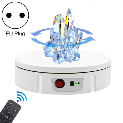 Présentoir rotatif de charge de 22 cm, plateau tournant de prise de vue vidéo, charge : 50 kg, prise d'alimentation : (blanc) SH102B1980-07