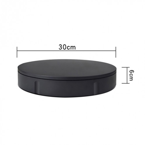 Support d'affichage rotatif de charge de 30 cm, plateau tournant de prise de vue vidéo, charge : 100 kg, prise d'alimentation : (noir) SH802A82-07