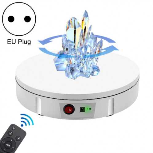 Présentoir rotatif de charge de 30 cm, plateau tournant de prise de vue vidéo, charge : 100 kg, prise d'alimentation : (blanc) SH802B1332-07