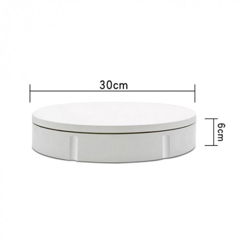 Présentoir rotatif de charge de 30 cm, plateau tournant de prise de vue vidéo, charge : 100 kg, prise d'alimentation : (blanc) SH802B1332-07