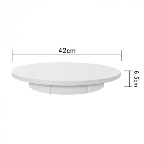Présentoir rotatif de charge de 42 cm, plateau tournant de prise de vue vidéo, charge : 100 kg, prise d'alimentation : (blanc) SH402B763-07