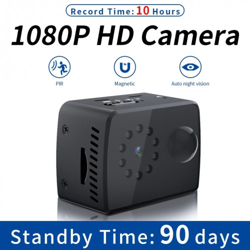 MD20 Mini 1080P HD Caméscope Night Vision PIR Motion Action Micro Caméra (Noir) SH001A36-08
