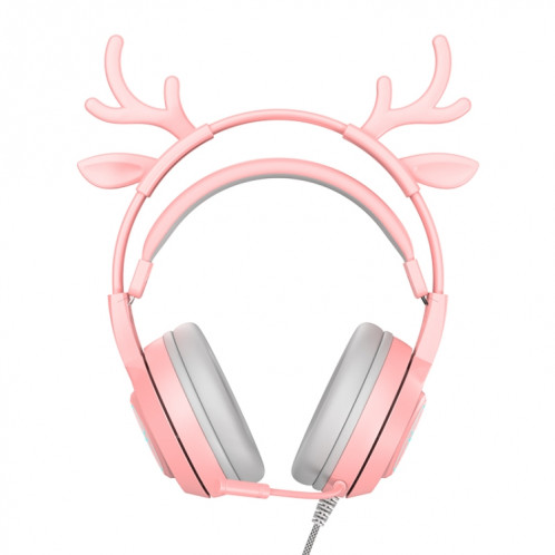SOYTO SY-G25 Antlers RGB HD Microphone 3D Space Sound Casque de jeu filaire (Rose) SS401A1982-010