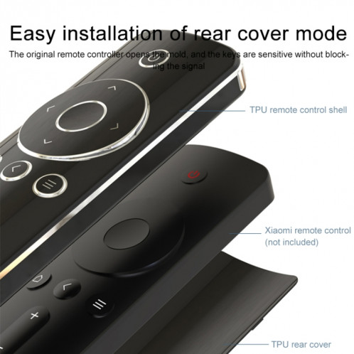 Coque de protection en TPU télécommandée pour Xiaomi Redmi Single Button 4S / 4 / 3 / 1 (Transparent) SH701D1407-07