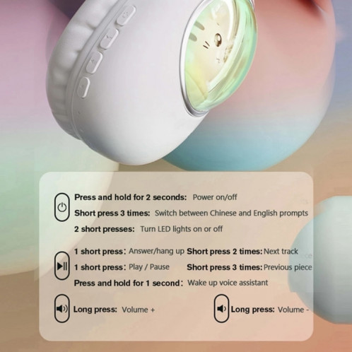 Casque stéréo sans fil Bluetooth B4 RGB Cartoon (écureuil) SH201B1830-07