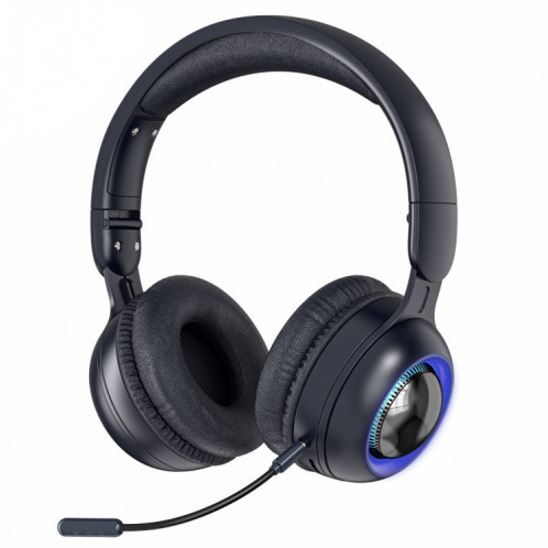 KE08 RVB Stéréo PC Casque Bluetooth Sans Fil avec Microphone (Bleu Foncé) SH801C121-07
