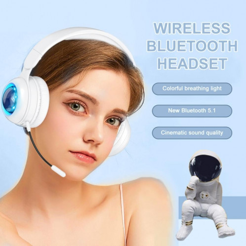 KE08 RVB Stéréo PC Casque Bluetooth Sans Fil avec Microphone (Bleu Foncé) SH801C121-07