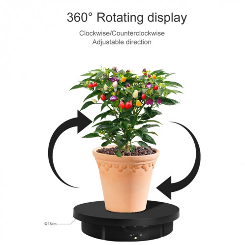 Présentoir rotatif électrique 3 en 1 (noir) SH601A1009-06