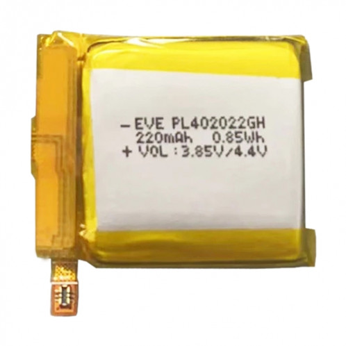 Remplacement de batterie Li-polymère 220mAh PL402022H pour Huami Amazfit GTS 2/GTS 2 Mini A2010, Remarque importante : pour les batteries au lithium, seuls des moyens d'expédition sécurisés vers l'Union européenne SH4537535-03