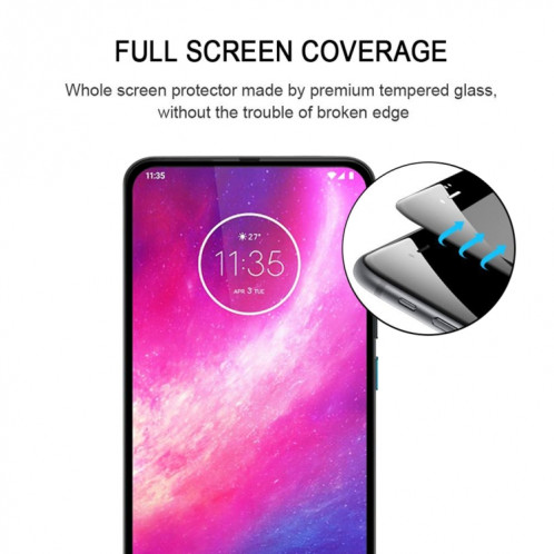 Pour Motorola One Hyper Full Glue Film de protection d'écran en verre trempé à couverture complète SH4303101-08