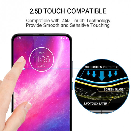Pour Motorola One Hyper Full Glue Film de protection d'écran en verre trempé à couverture complète SH4303101-08