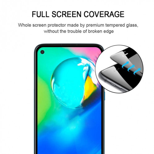 Pour Motorola Moto G8 Power Full Glue Full Cover Film de protection d'écran en verre trempé SH4304658-08