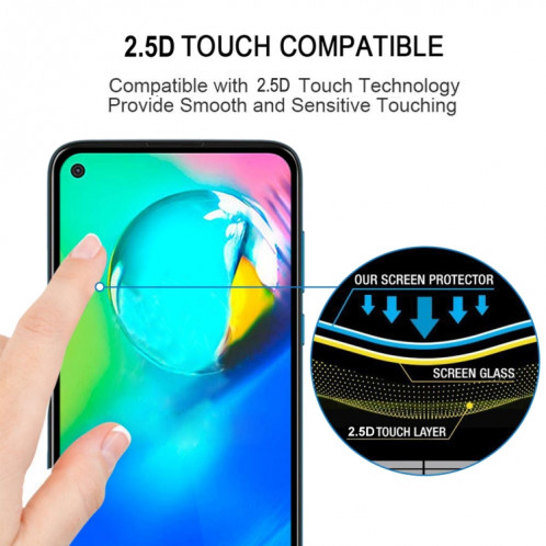 Pour Motorola Moto G8 Power Full Glue Full Cover Film de protection d'écran en verre trempé SH4304658-08