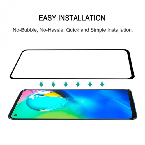 Pour Motorola Moto G8 Power Full Glue Full Cover Film de protection d'écran en verre trempé SH4304658-08