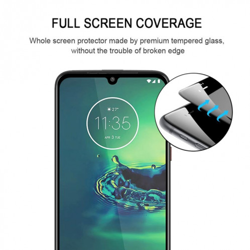 Pour Motorola Moto G8 Plus Full Glue Film de protection d'écran en verre trempé SH43051891-08