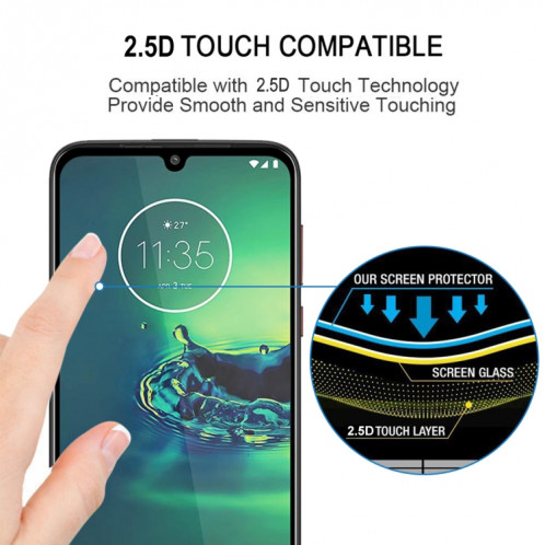 Pour Motorola Moto G8 Plus 25 PCS Full Glue Full Cover Film de protection d'écran en verre trempé SH4405905-07