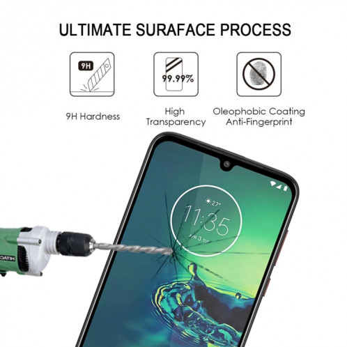 Pour Motorola Moto G8 Plus 25 PCS Full Glue Full Cover Film de protection d'écran en verre trempé SH4405905-07