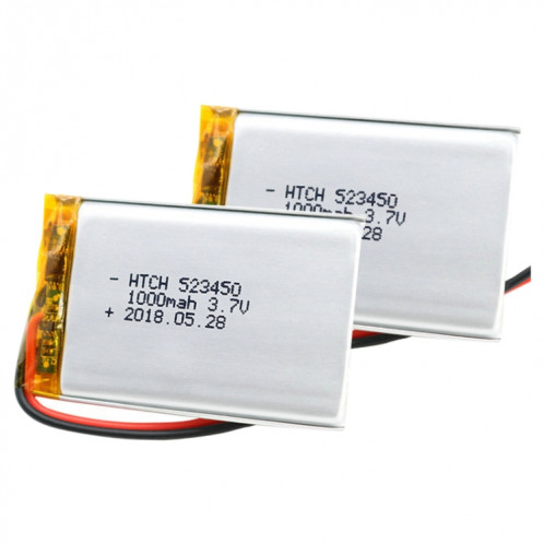 2 pièces de remplacement de batterie Li-polymère 523450 1000 mAh, Remarque importante : pour les batteries au lithium, seuls des moyens d'expédition sécurisés vers l'Union européenne (27 pays), le Royaume-Uni, SH66021005-04