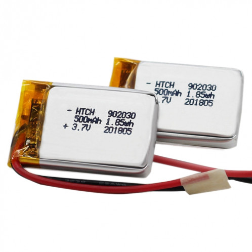 2 pièces de remplacement de batterie Li-polymère 902030 500 mAh, Remarque importante : pour les batteries au lithium, seuls des moyens d'expédition sécurisés vers l'Union européenne (27 pays), le Royaume-Uni, SH6604196-04