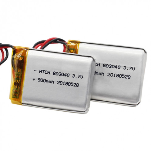 2 pièces de remplacement de batterie Li-polymère 803040 900 mAh, Remarque importante : pour les batteries au lithium, seuls des moyens d'expédition sécurisés vers l'Union européenne (27 pays), le Royaume-Uni, SH6605173-04