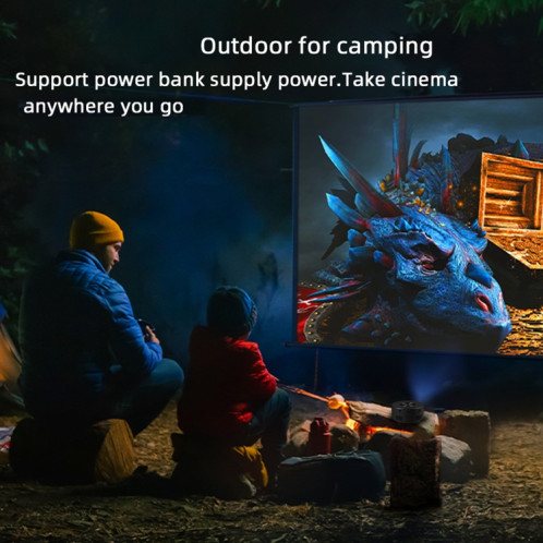 T200 1500LM 1920x1080P LED Mini Projector, UK Plug(Black) SH301B1049-08