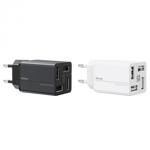 Chargeur rapide REMAX RP-U43 3,4 A 4 ports USB, spécification : (noir) SR401A727-04