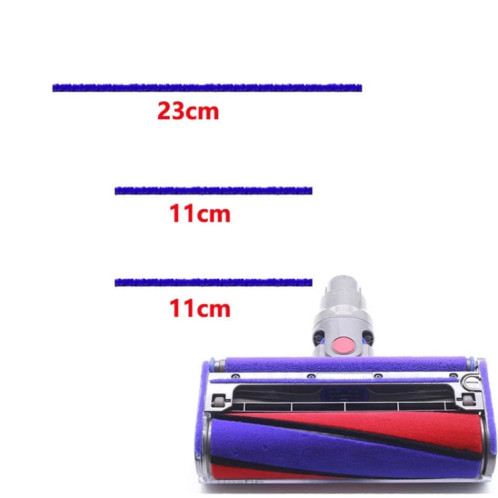 Bandes de tuyau de brosse de sol en velours doux 3 en 1 pour Dyson V7 / V8 / V10 / V11 SH67011092-05