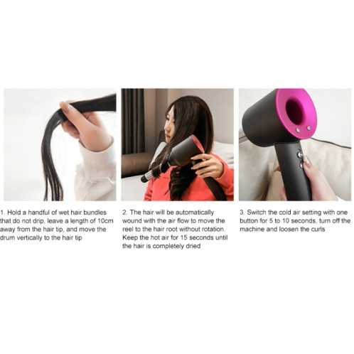 Rouleau à friser les cheveux simple dans le sens antihoraire pour sèche-cheveux Dyson HD01 / HD02 / HD03 / HD04 / HD08 SH7201207-06