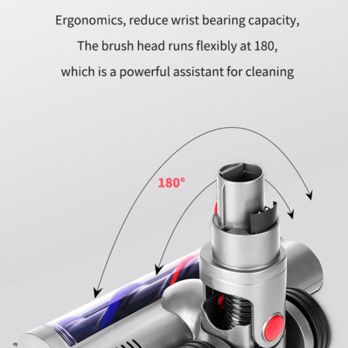 Pour Dyson V7 / V8 / V10 / V11 Aspirateur Brosse de sol électrique Brosse de sol électrique en velours doux SH8102402-06