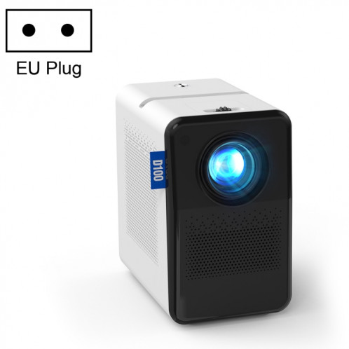 D100 180 ANSI Lumens Mini LED + LCD Smartphone Projecteur de mise en miroir d'écran sans fil, Type de prise : (blanc) SH902A1417-07
