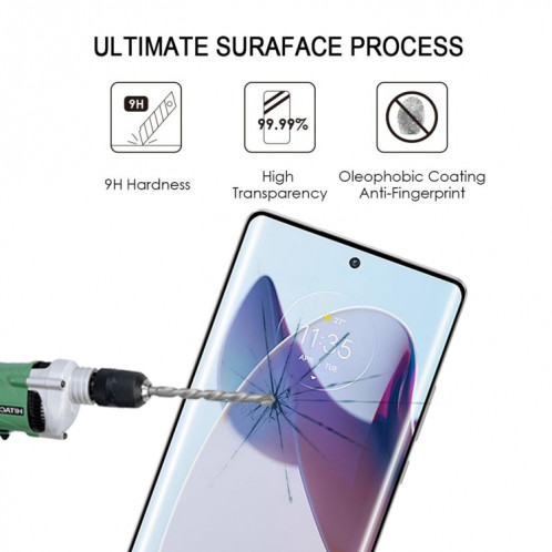 Film de verre trempé plein écran à bord incurvé 3D pour Motorola Moto X30 Pro SH97011100-07