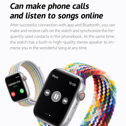 W17 Pro Max 1,9 pouces Bluetooth rappel de message d'appel montre intelligente en silicone (blanc) SH501D162-011