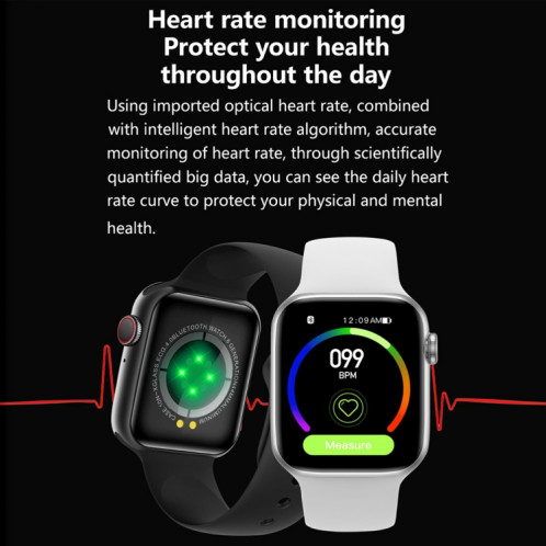 W17 Pro Max 1,9 pouces Bluetooth rappel de message d'appel montre intelligente en silicone (bleu) SH501E150-011