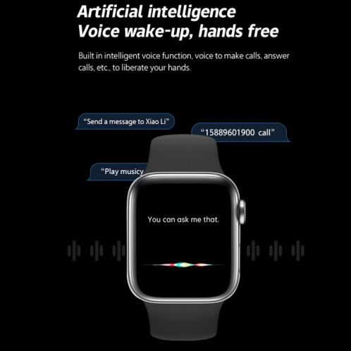 W17 Pro Max 1,9 pouces Bluetooth rappel de message d'appel montre intelligente en silicone (noir) SH501A1065-011