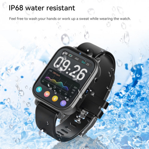 ROGBID KING Écran 1,75 pouces 4G LTE Montre intelligente Android 9.1OS 2 Go + 16 Go (Noir) SR701A55-010