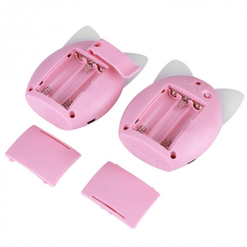 Moniteur audio sans fil pour bébé prenant en charge la surveillance vocale + interphone + veilleuse sans batterie, type de prise : (rose). SH603B231-08