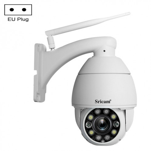 Sricam SP008C 5MP 10X Zoom IP66 Moniteur de caméra IP WiFi CCTV étanche, Type de prise: Prise UE (Blanc) SS302A1320-016