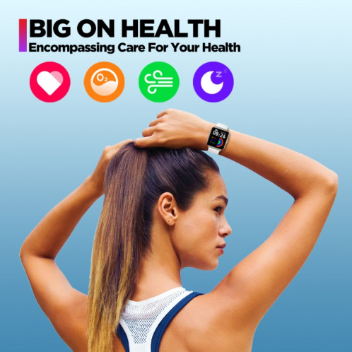Zeblaze Btalk 1,86 pouces grand écran couleur appels vocaux santé et fitness montre intelligente (noir) SZ401A438-07